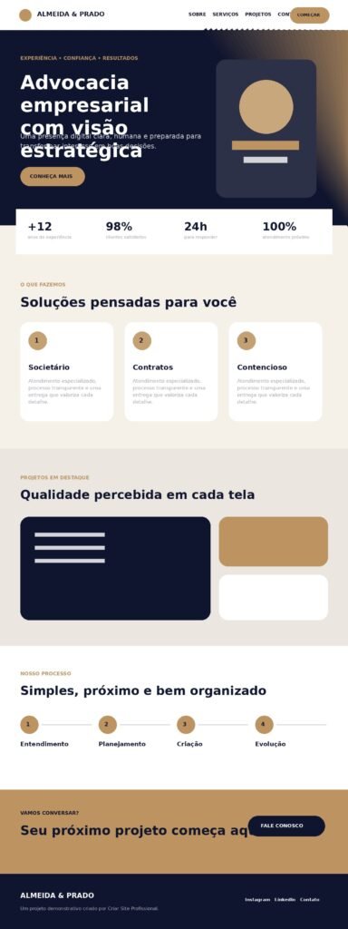 Almeida & Prado Advocacia - projeto de site